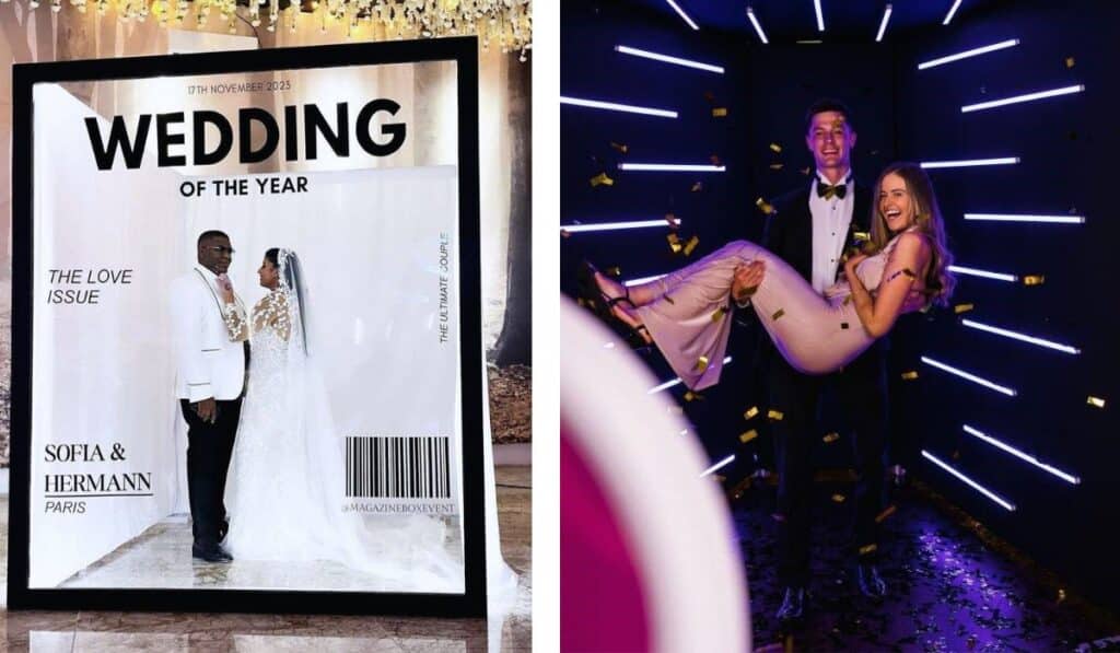 photobooth vogue magazine wedding of the year paris led 3d photocall
