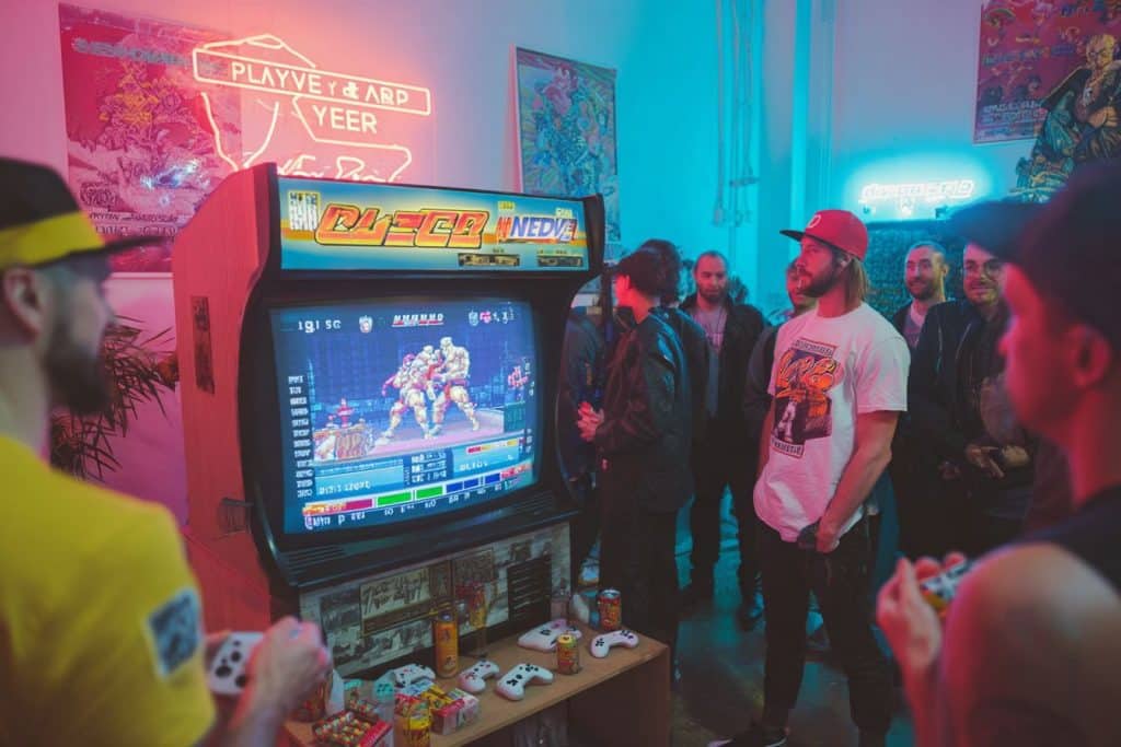 soirée street fighter borne arcade salon fête mecs réveillon 31