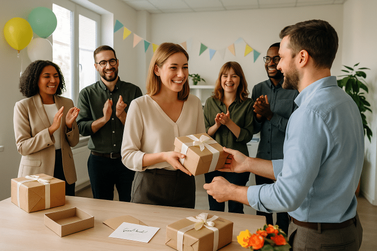 pot de départ cadeau collègue entreprise réunion bravo féléicitations