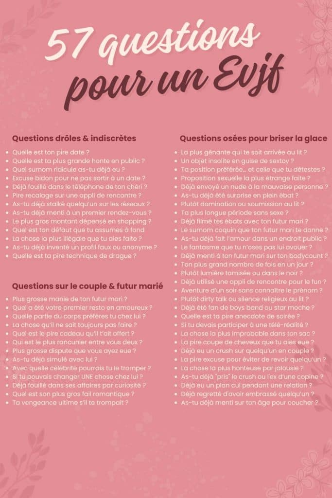 quizz evjf enterrement vie de jeune fille questions kiftabox