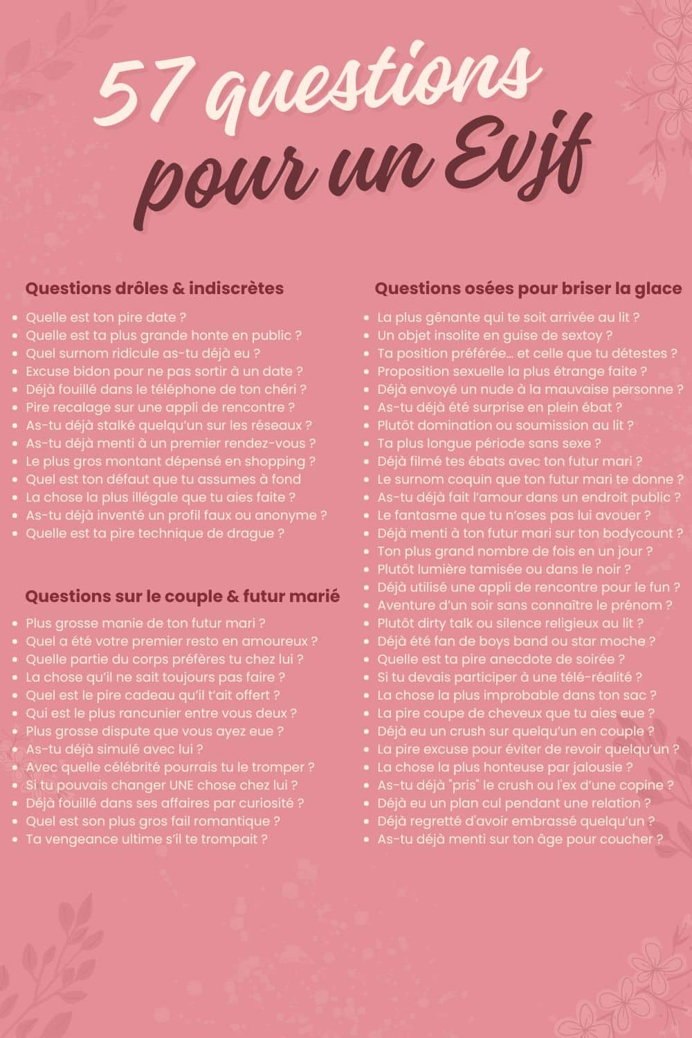 quizz evjf enterrement vie de jeune fille questions kiftabox