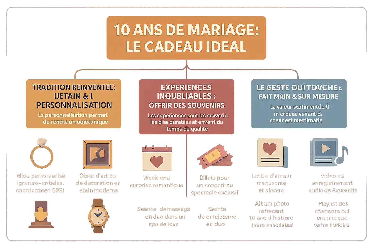 Cadeau en étain pour 10 ans de mariage