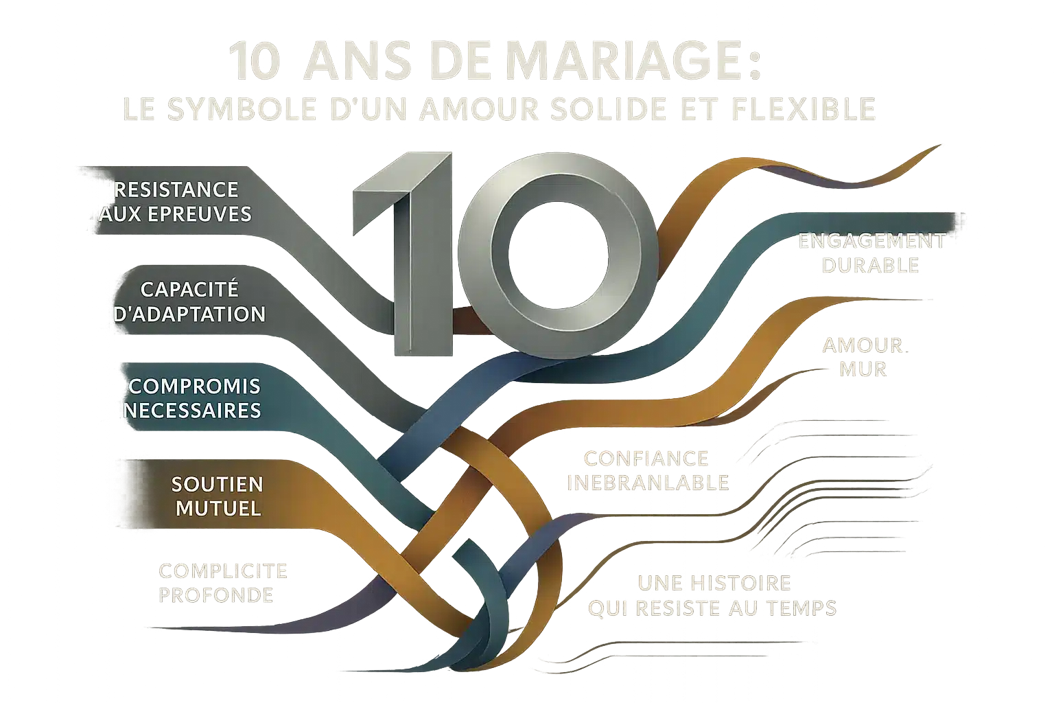 Noces d'étain : symbole d'un amour solide et adaptable