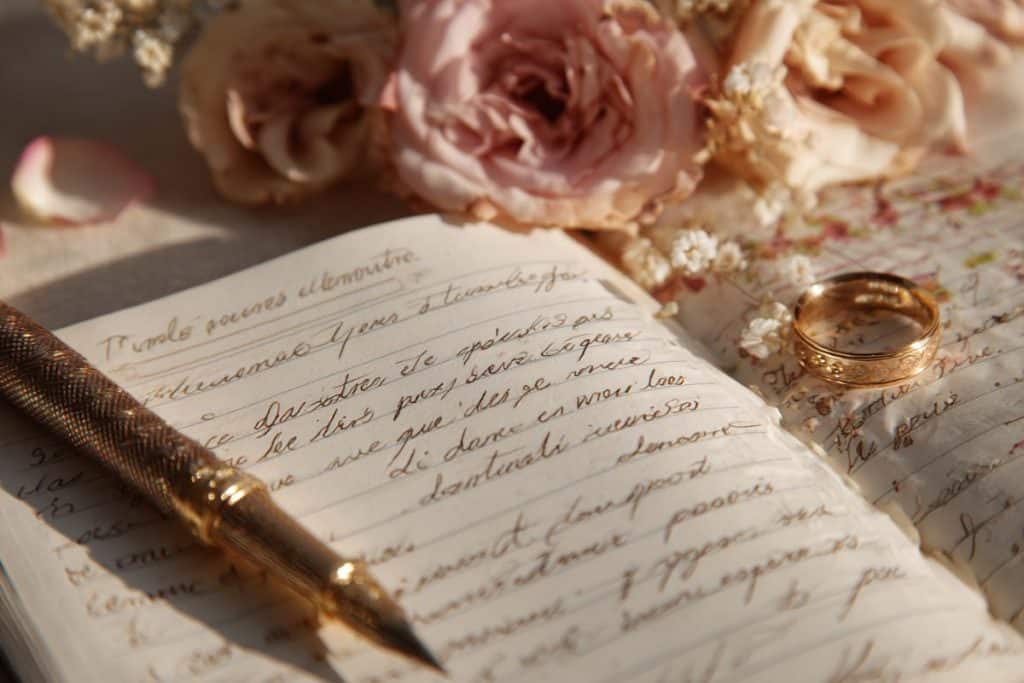 carte de félicitations mariage écrite en français main élégante