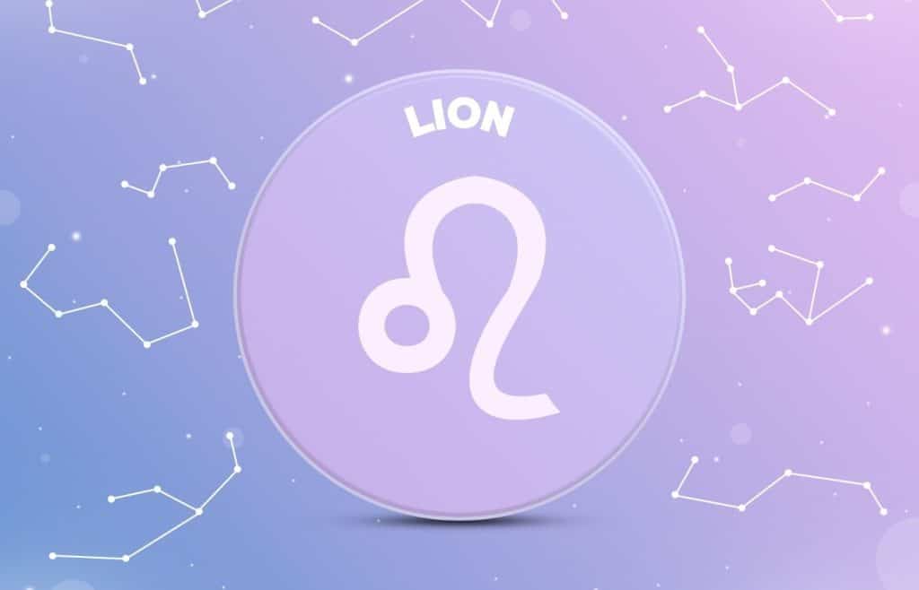 signe astrologie lion logo