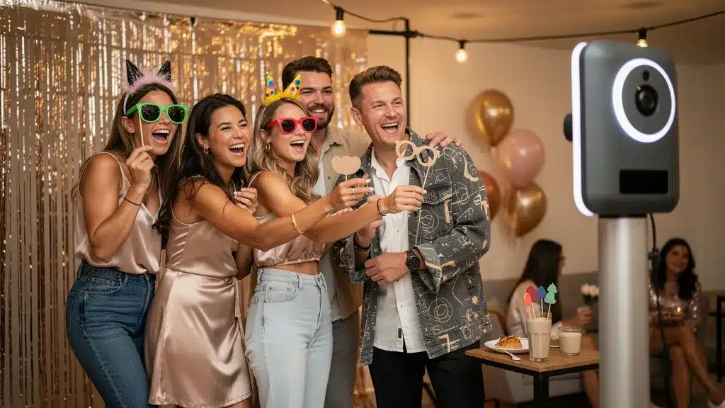 Animations et photobooth pour un anniversaire 25 ans réussi : illustration et conseils