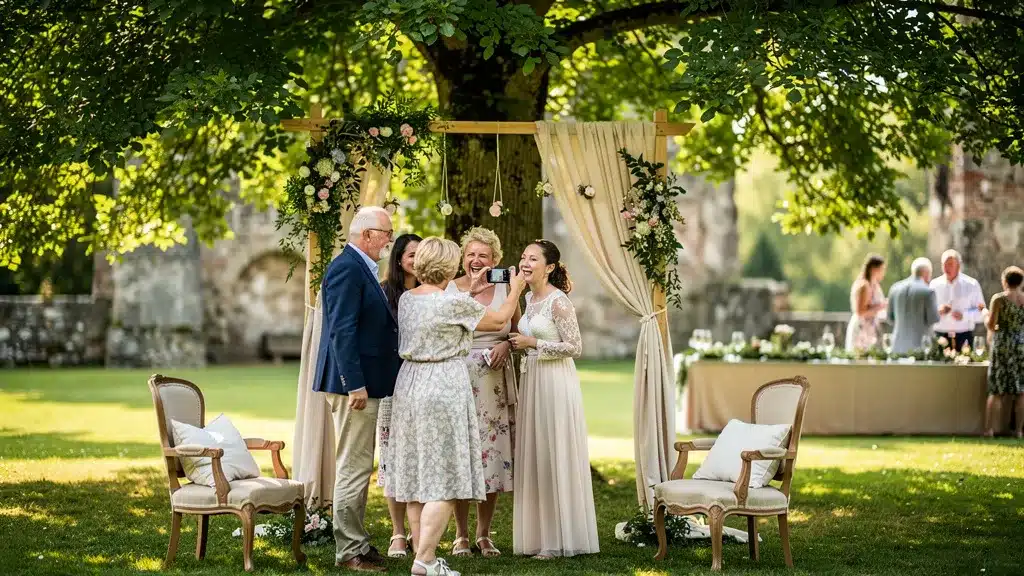 Photo representant où faire des photos pour les invités du mariage