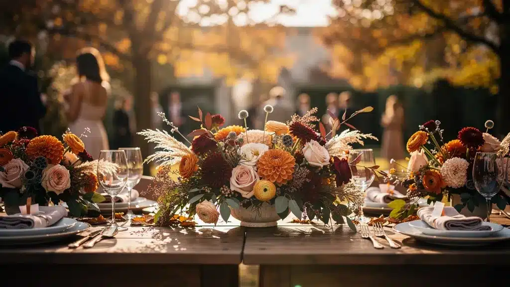 Photo illustrant fleurs mariage automne
