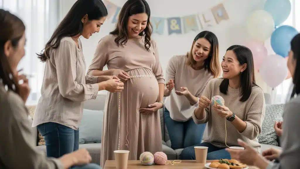 Le jeu du tour de ventre : L'incontournable de la baby shower