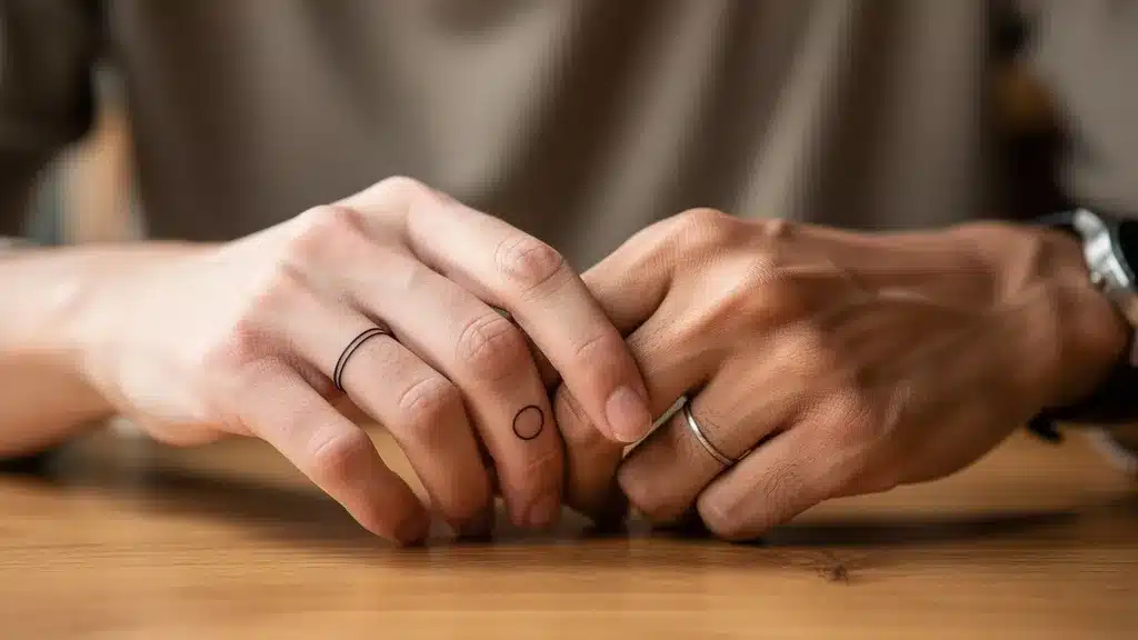 Tatouages minimalistes (ligne, cercle, cœur discret) : conseils sur tatouage alliance
