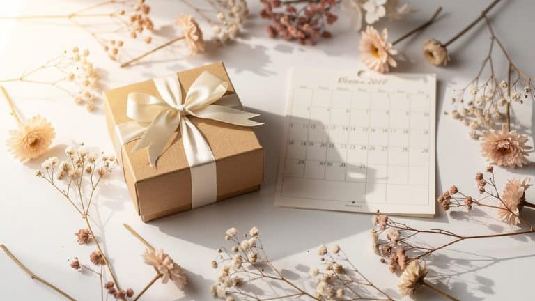 Surprise par mois avant le mariage : coffret cadeau et compte à rebours